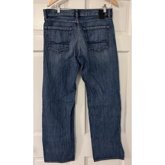 MENS HUGO BOSS MEDIUM WASH REGULAR FIT STRAIGHT LEG BLUE JEANS 33X32 - Picture 2 of 14